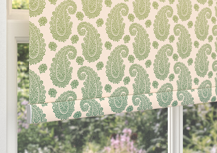 Petal & Block Paisley Mist, Neem - Twist & Fit Roller Blind - Image 4